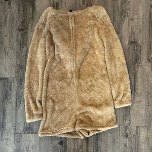 SHEIN Zip Up hooded Teddy bear romper. Size small.